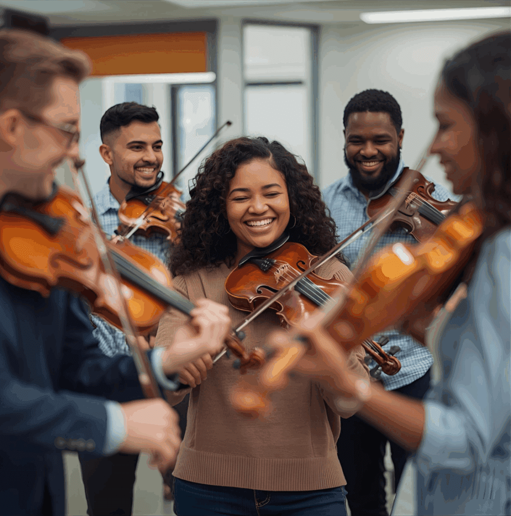 cohésion de groupe avec les violons